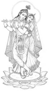 RADHA AND KRISHNA ENTWINED